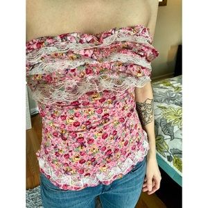 Pink flower top 🌸